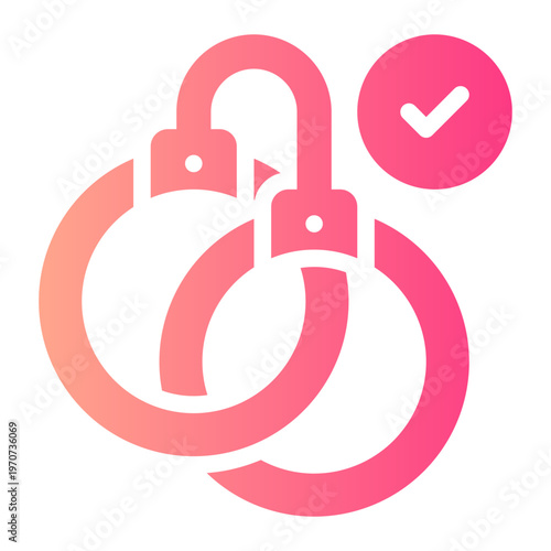 handcuffs gradient icon