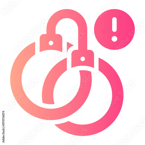 handcuffs gradient icon