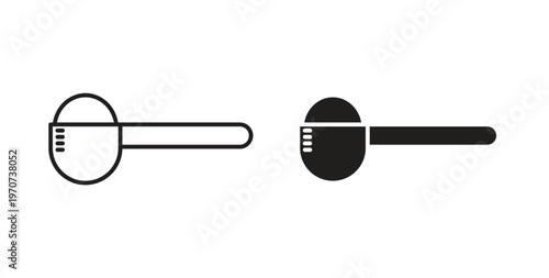 Scoop icon design line and solid vector pack on white background