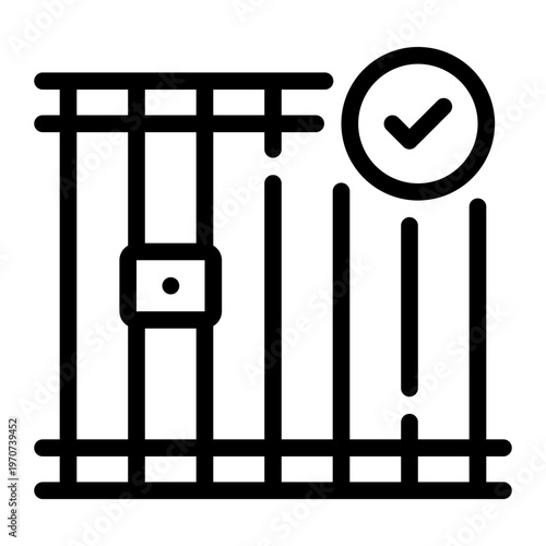 jail line icon