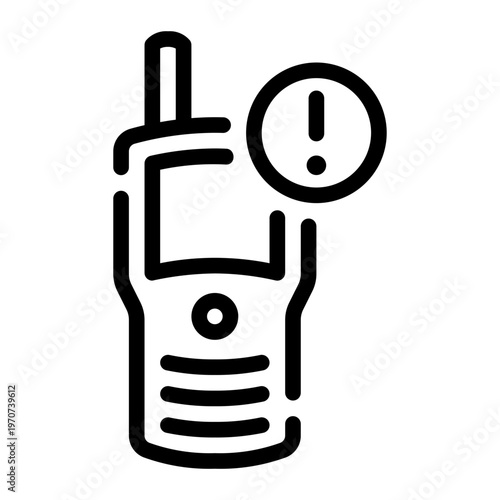 walkie talkie line icon
