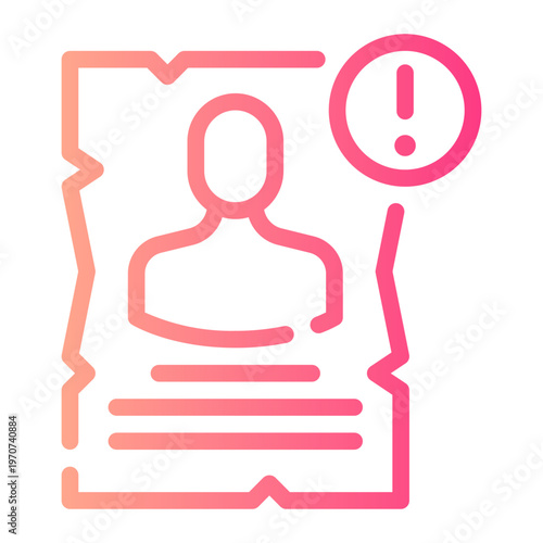 wanted gradient icon