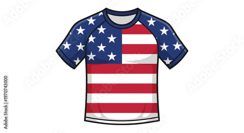 American flag t shirt graphic design vector illustration patriotic apparel concept