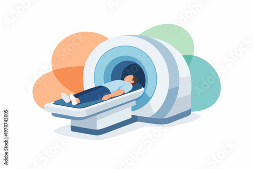 Patient Undergoing MRI Scan in Medical Diagnostic Center