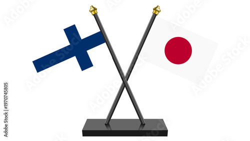 Flag of Japan and Finland