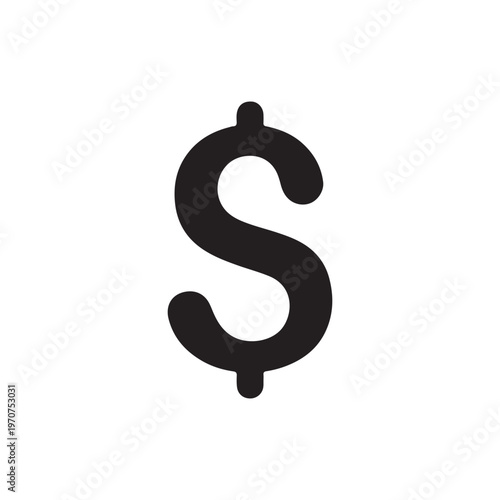Black dollar sign icon silhouette vector flat illustration design. Money dollar sign vector. Currency dollar symbol icon.Adobe Illustrator Artwork