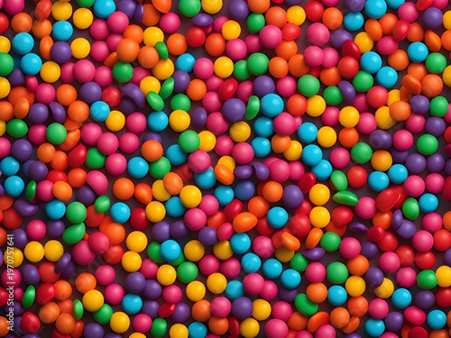 colorful candy background, top view.