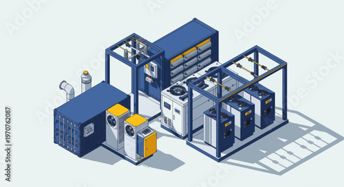 Modern Industrial Technology Equipment Setup.