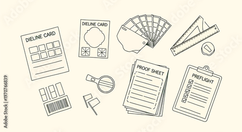 Hand drawn sketch of various retail display stands isolated on transparent background product presentation concepts