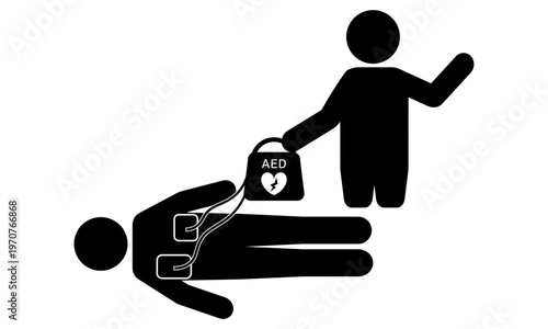 AEDを設置している人のピクトグラム