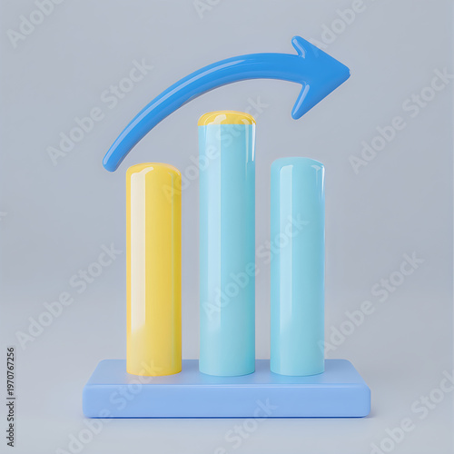 Visual representation of a chemical test tube experiment with upward arrow indicator.