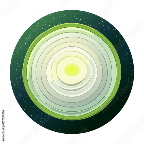 Whole green cabbage head illustration for farm fresh produce and healthy cooking ingredients concept design - Vector Illustration