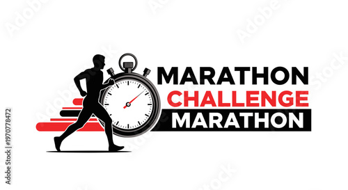 Runner Timing A Marathon, Illustrating Endurance, Challenge, and the Race Against Time