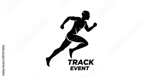 Silhouette Of A Person Running Towards The Track Event In A Dynamic Way