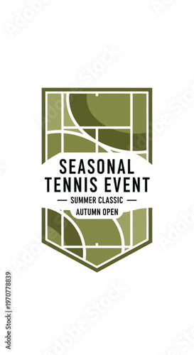Seasonal Tennis Event: An Autumn Open Summer Classic Design for Sporting Competitions
