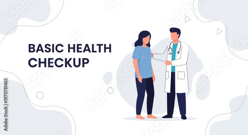 Doctor Examining Patient for Basic Health Checkup, Medical Consultation Concept