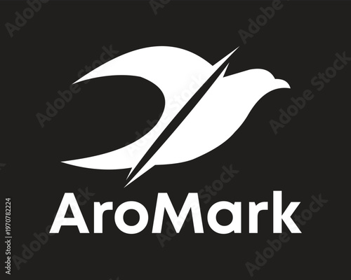 Flying bird swoosh logo design, modern air motion business vector template