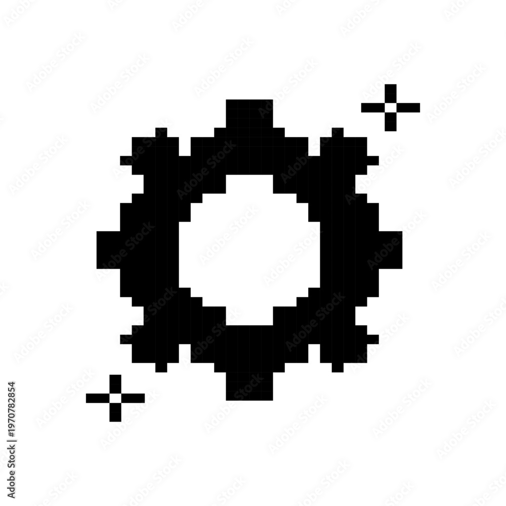 Obraz premium Pixel Art Creative Gear Cog