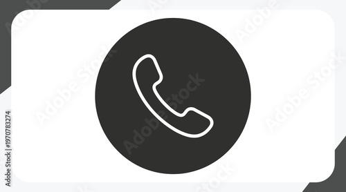 Telephone black and white icon