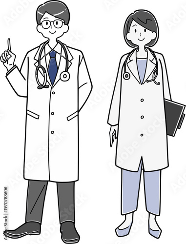 男性医師と女性看護師のペア