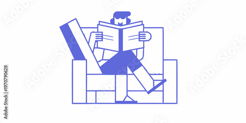 A person deeply engrossed in reading a large open book in a chair