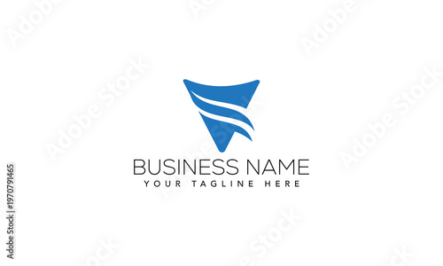 Free Download Modern Minimal Letter V Logo Vector Template - GFXLoad