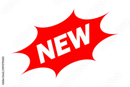 NEW - よく目立つシンプルなロゴマーク「NEW」
