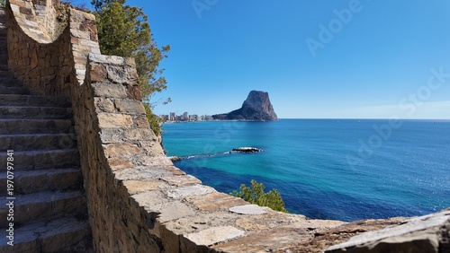 Konstfotografi Calpe, Peñon de Ifach, Alicante, playa de Calpe con su impresionante peñon de If