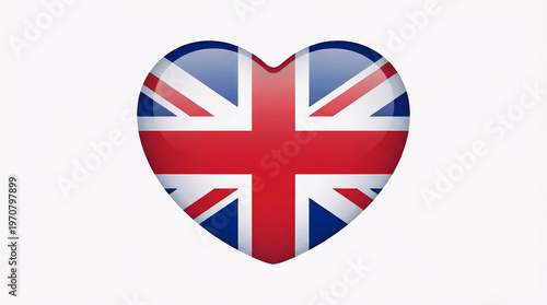 Free Download Vibrant Heart-shaped Emblem of Great Britain Flag Symbolizing UK Patriotism and National Pride - GFXLoad