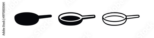 Measuring Cup Icons Set for Kitchen and Cooking, Scoop Utensil Vector, Ingredient Measurement Tool
