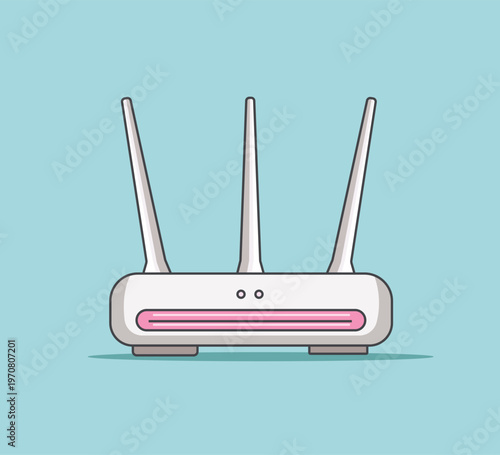 Wi-fi router icon Internet technology design illustration