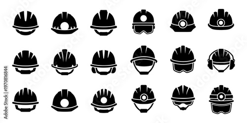 Various hard hats are displayed on a plain background for reference.