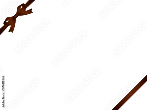 リボン蝶輪、斜F、m18茶