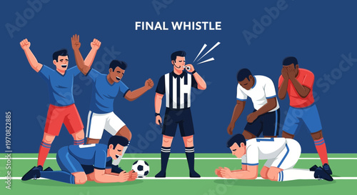 Soccer Match's Emotional Rollercoaster: Victory Celebrations And Defeat Agony On Display