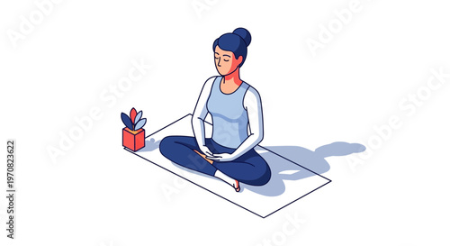 Woman Sitting in Yoga Pose Outdoors.