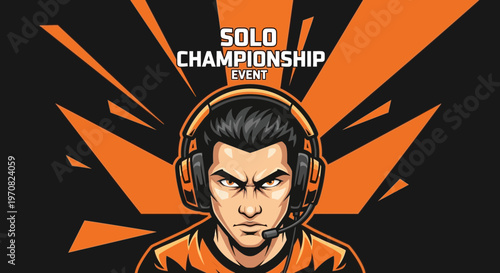 Solo Championship Event: Professional Gamer Ready To Compete and Dominate in Tournament Arena
