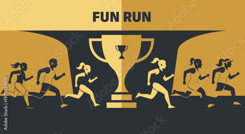 Sporting Achievement Celebration And Athletic Competition Fun Run Event