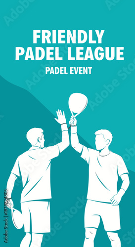 Sporting Padel League: Friendly Competition and Social Gathering with Two Enthusiastic Players