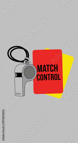 Sports Referee Whistle and Cards for Match Control Authority