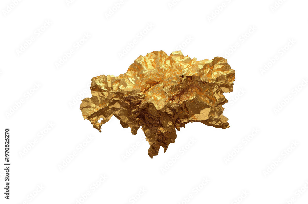 Obraz premium Gold nugget raw natural mineral wealth concept