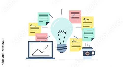 Creative brainstorming and business planning concept.