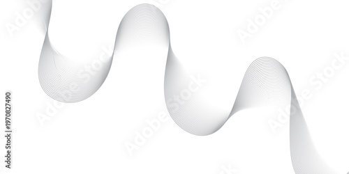 Abstract gradient wave Futuristic gray white abstract background. geometric flowing web smoke sound music digital blend curve line texture backgound.