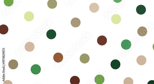 Multicolored Polka Dots on White Background