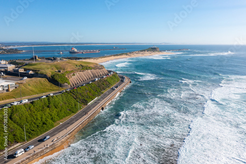 Newcastle Harbour - Ship Leaving Port - Newcastle NSW Australia