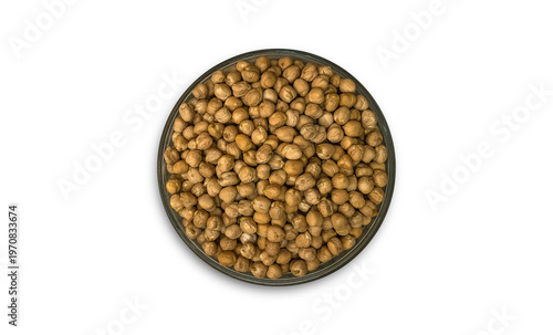 Raw Chickpeas in a Bowl on Clean Background – Healthy Organic Food Concept