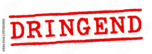 Text “Dringend”, "Urgent" in Dutch on stamp	