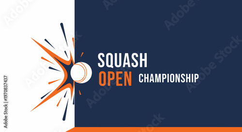 Squash Open Championship: Dynamic Illustration of Sport and Competition in Graphic Design