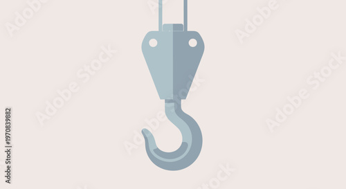 Industrial Crane Hook Close-up - Heavy Lifting Equipment
