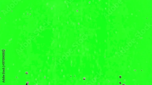 Missiles and Interceptor hit and blast with fire on green screen