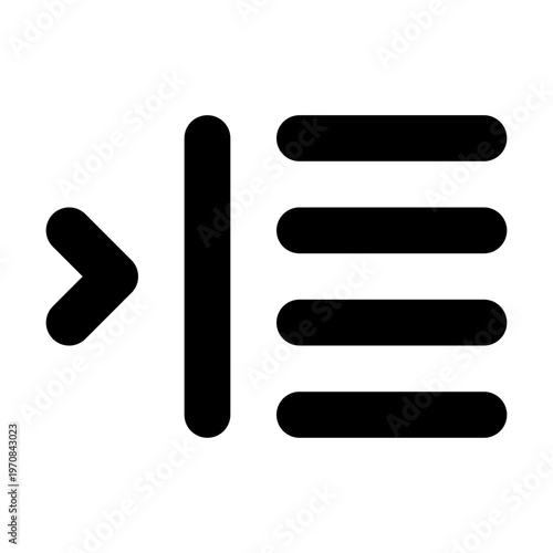 Right Indent Text Alignment Vector Icon